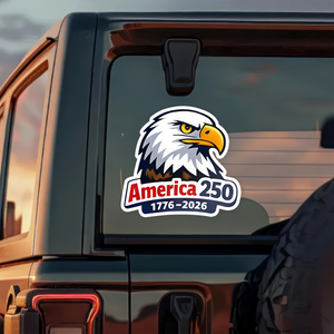 America 250 Anniversary 1776-2026 Car Window Decal Sticker CH07 910116