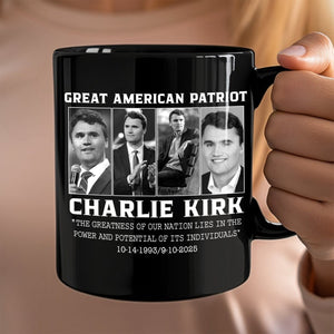 Prayers Up for Charlie Kirk Great America Patriot Black Mug HO82 65746