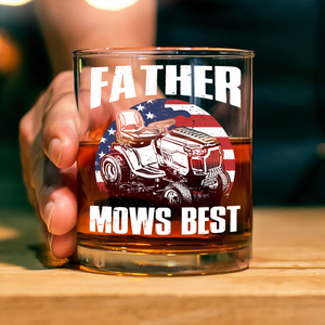 Custom Photo Father Mows Best Retro Whiskey Glass For Father Day LM32 893637