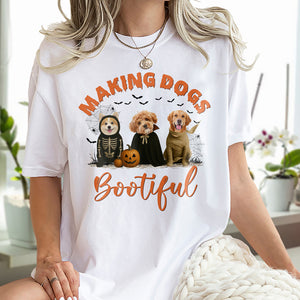 Custom Photo Making Dogs Bootiful Halloween Ghost Dog Shirt HA75 897632