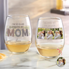 Custom Photo I'm So Glad You're My Mom Wine Glass - Personalized Gift for Family LM32 899627