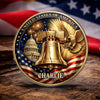 Custom Name USA Semiquincentennial 1776-2026 Liberty Bell & Eagle Badge Acrylic Pin HO82 901824