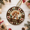 Personalized Pet Photo Christmas Ceramic Ornament, Custom Christmas Tree Decoration Gift For Pet Lovers HO82 904146