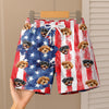 Custom Dog Photo With Us Flag Beach Short For Kid TH10 894103