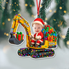 Custom Photo Excavator Personalized Christmas Acrylic Ornament HA75 922012