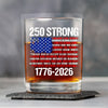 USA 250 Strong Flag American States Patriotic Whiskey Glass LM32 895337