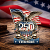 Custom Name United States Of America 250th Anniversary 1776-2026 Eagle Stainless Steel Metal Pin LM32 899535