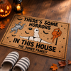 Personalized There's Some Horrors In This House Funny Ghost Doormat - Gift For Halloween HO82 903146