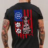 Personalized Even My Dog Is Waiting For America's 250th With US Flag Back Dark Shirt - Gift For Dog Lovers HO82 902864