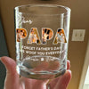 Custom Photo Dear Dad We Woof You Whiskey Glass CH07 895862