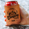 Personalized Fires - Friends - Fun - Camping Crews Leather Can Cooler Holder HA75 897038