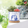 Custom Photo Pencil Sketch Soul Sister Toile Style Plant Pot – Personalized Gift for Besties HA75 921936