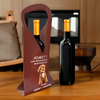 Custom Dog Cat Photo Life Would Be Boring Without Me Christmas Leather Wine Bag LM32 893871
