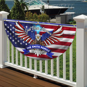Custom Family Name Faith, Family & Freedom America 250 Years Non-Pleated Fan Flag HA75 898786