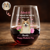 Custom Pet Photo Life Would Be Boring Without Me Wine Glass Mother's Day Gift CH07 910916