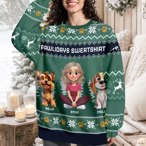 Personalized Pawlidays Sweatshirt Christmas Ugly Sweater TH10 896267