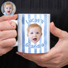 Custom Baby Face Striped Print Full Mug - Gift for Dad, Mom HA75 921732