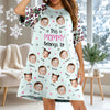Custom Cute Face This Grandma Mom Belongs To Women's Sleep Tee, Raglan Nightgown LM32 897483