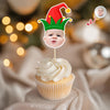 Custom Cute Face Christmas Cupcake Topper - XMAS Party Decor Gift For Family CH07 896254