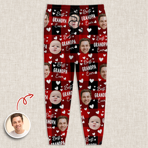 Custom Funny Face Best Dad Ever Christmas Sweatpants For Matching Family LM32 893883