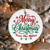 Personalized Family Name Merry Christmas Ceramic Ornament TH10 171533