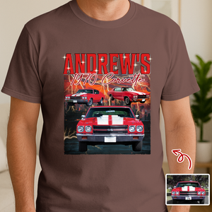 Custom Photo Classic Car Portrait Retro Style Comfort Shirt LM32 895649
