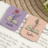 Custom Leather Birth Flower Leather Magnetic Bookmark For Book Lovers CH07 899518