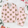 Custom Dog Photo Cute Plaid Pajamas, Personalized Pet Holiday Sleepwear CH07 180878