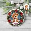 Custom Photo Dog Personalized Ceramic Ornament For Christmas HA75 897060