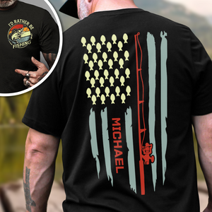 Personalized Fishing Back & Front Shirt, Birthday Fathers Day Gift For Dad, Men, Husband, Him HO82 900904