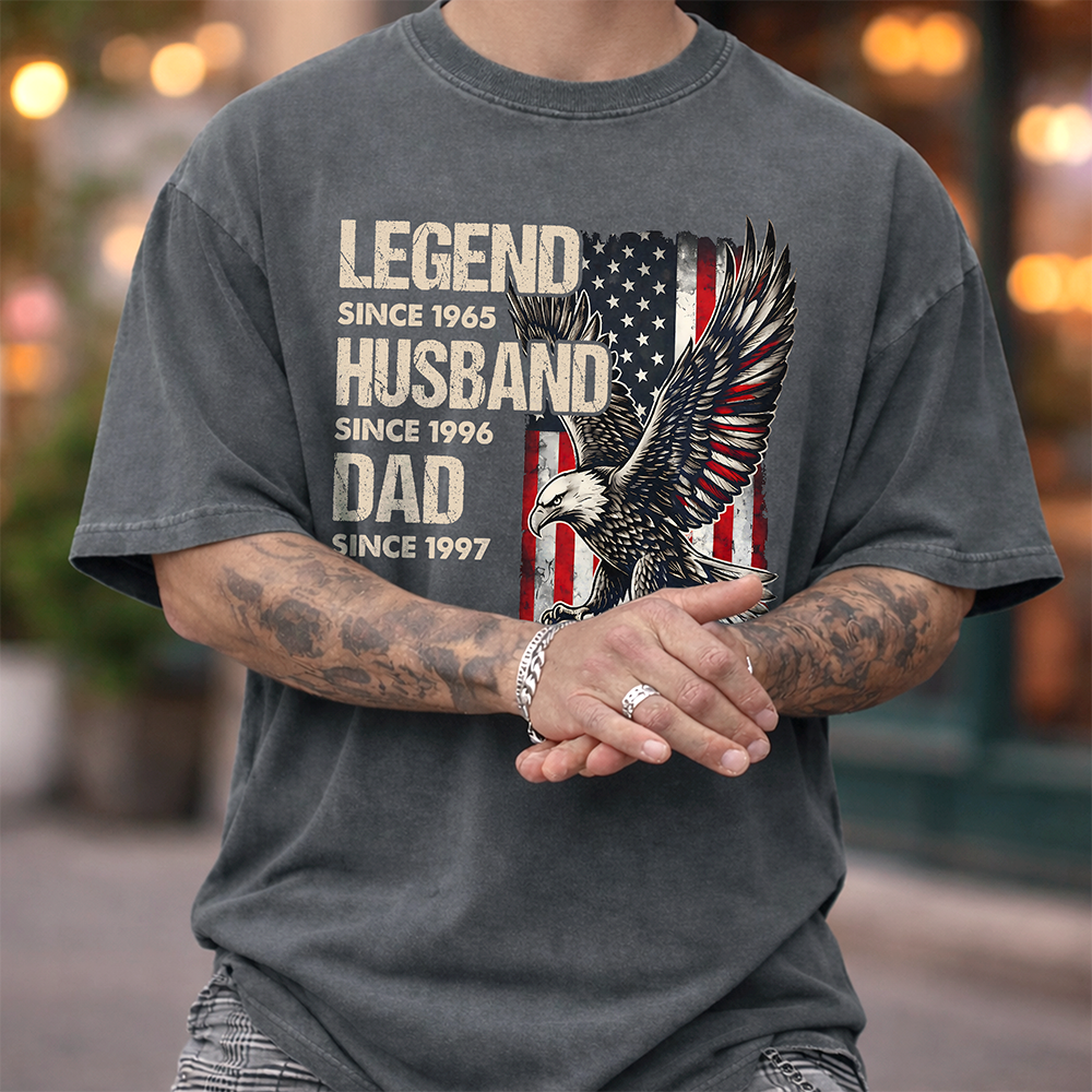 Personalized Legend Husband Dad Eagle US Flag Comfort Shirt TH10 169519