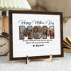 Custom Photo Happy Mother's Day To Mom 2-Layered Wooden Plaque With Stand CH07 910692