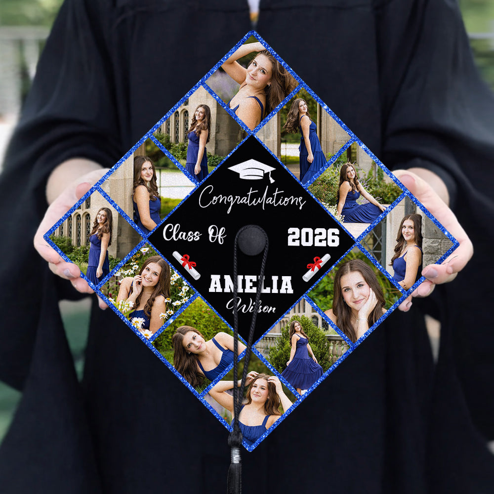 Custom Photo Congratulations Class Of 2026 Graduation Cap Topper HA75 920818