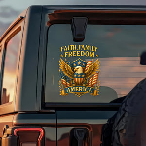 Faith, Family & Freedom America 250th Anniversary Car Window Decal Sticker CH07 896552