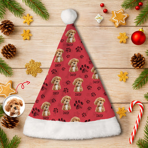 Custom Photo Dog Cat Paw For Dog Cat Lovers Santa Hat LM32 895347