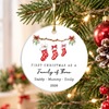 Personalized First Christmas As A Family Ceramic Ornament, Special Keepsake For The Family TH10 171449