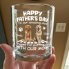 Custom Dog Happy Father’s Day To Our Amazing Dad Whiskey Glass Gift For Dog Dad HO82 902508