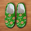 Custom Photo With Paw And Bowl Pattern Dog Cat Plush Slippers HO82 900304