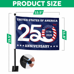United States Of America 250th Anniversary Car Flag HA75 898522