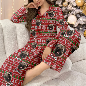 Custom Dog Photo For Christmas Pajamas TH10 896285