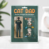 Happy Father's Day Cat Dad Figure Personalized Acrylic Block Plaque HA75 892356