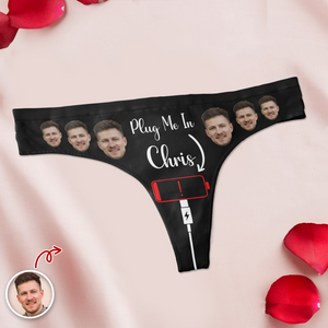 Custom Boyfriend Husband Photo Plug Me In Underwear For Women Naughty Gift For Her CH07 910138