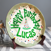 Custom Name Birthday Party Hat & Confetti Ceramic Plate – Personalized Birthday Gift LM32 669409