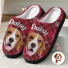 Custom Dog Photo Flannel Patten Slipper Xmas Gift For Dog Lovers CH07 896270