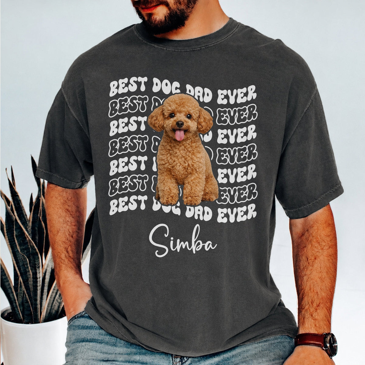 Custom Photo Best Dog Dad Ever Comfort Shirt - Father’s Day Gift for Dog & Cat Owners HA75 921372