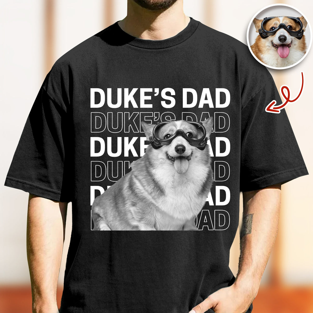 Custom Dog Cat Photo Dad, Mom Comfort Shirt HO82 902702