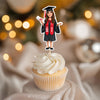 Custom Photo Class Of 2026 3D Cartoon Style Graduation Cupcake Toppers HA75 920074