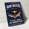 Personalized Patriotic 250th Anniversary God Bless America Eagle 1776–2026 Canvas Poster HO82 901446
