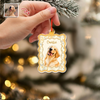Custom Photo Cute Dog Cat Vintage Frame Acrylic Ornament, Christmas Keepsake for Pet Lovers HA75 919414