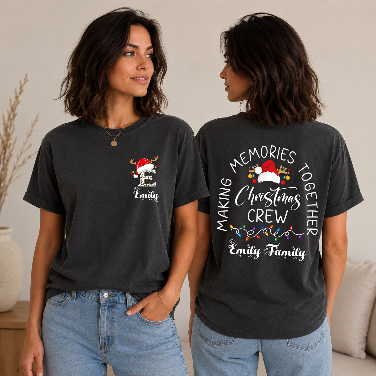 Custom Family Christmas Front & Back Comfort Shirt HA75 920110